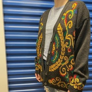 80s Norton McNaughton Pattern cardigan/sweater